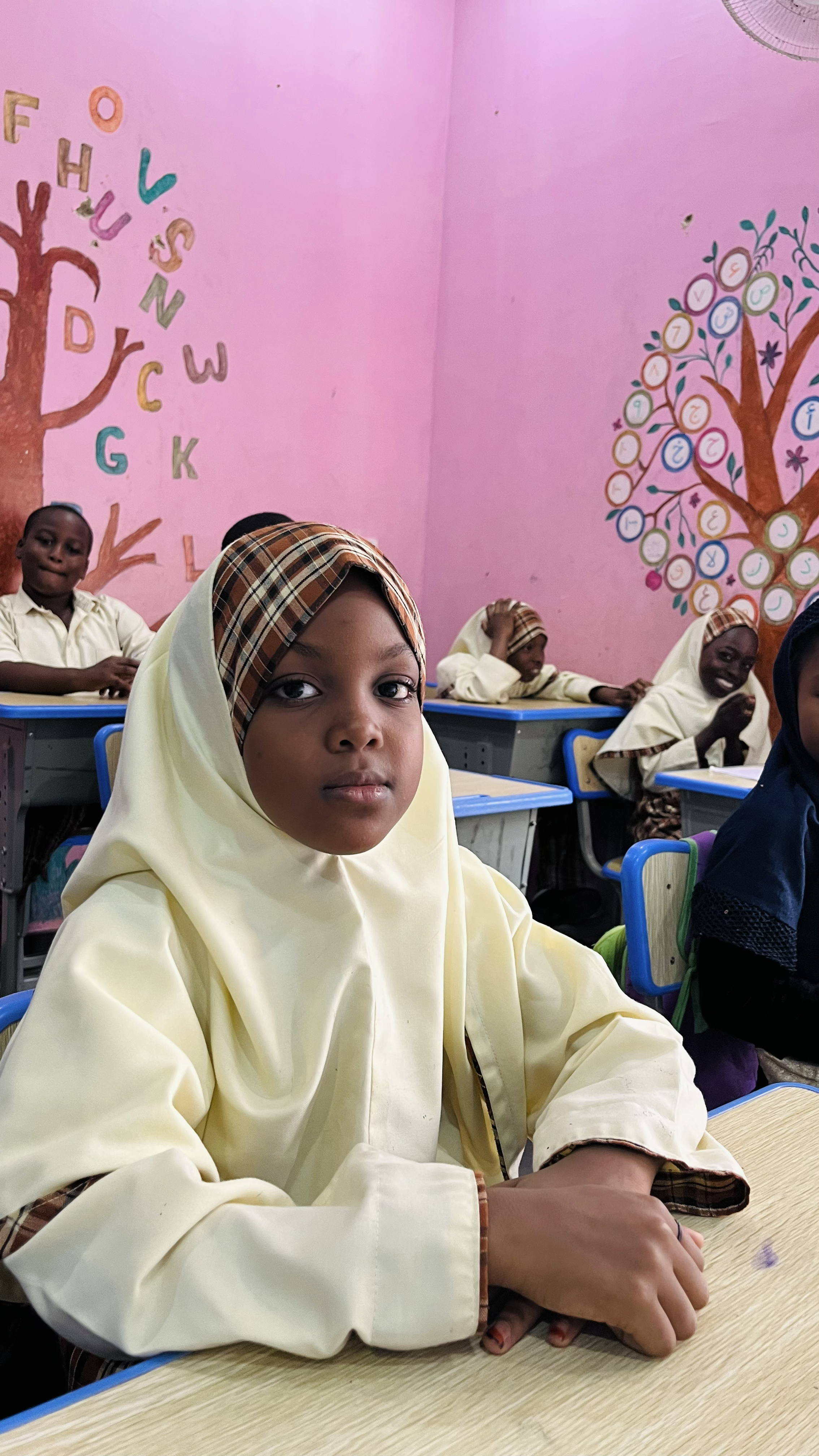 Students seated in class during a lesson at Al-Mafaaz Academy
